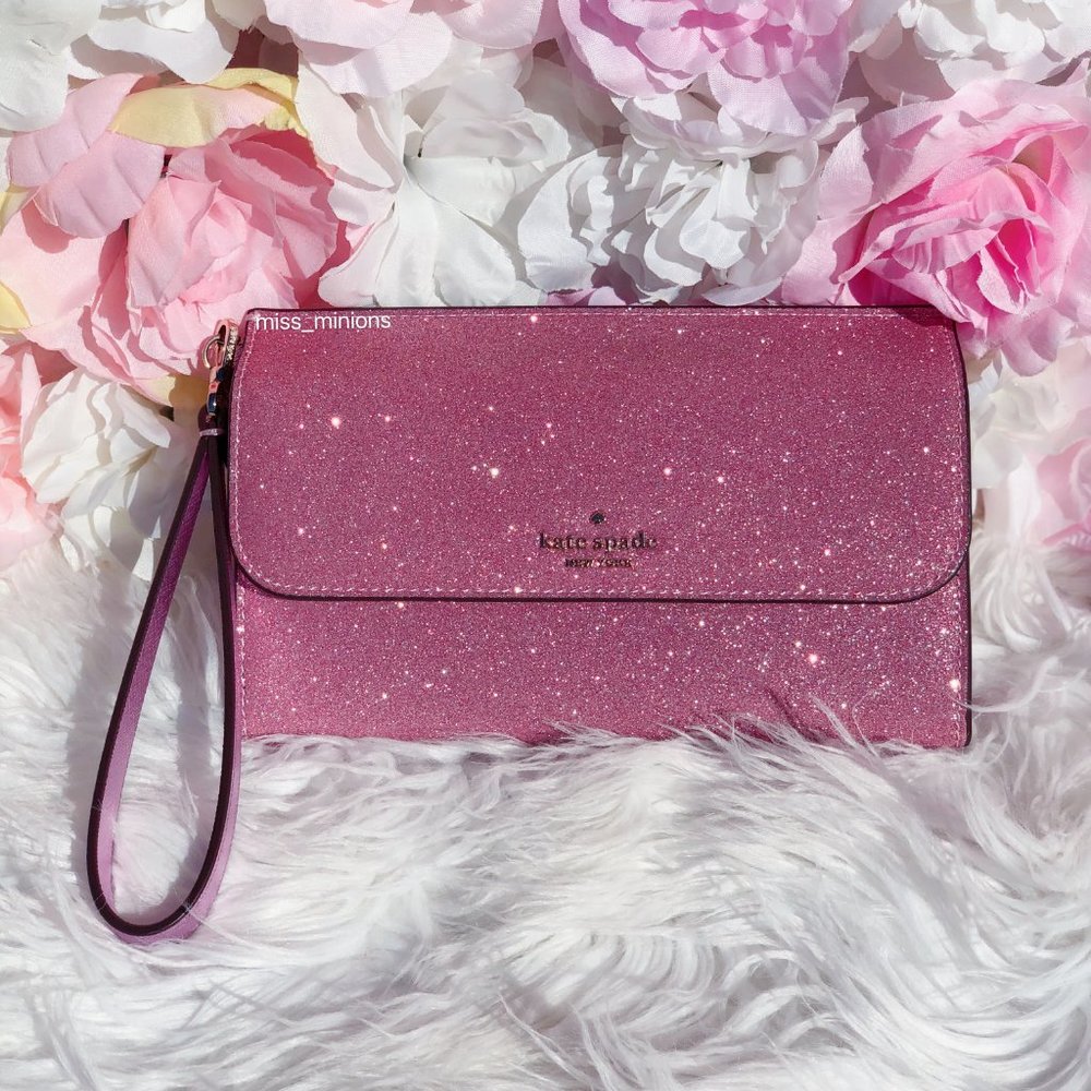 kate spade lola glitter satchel wristlet set - Picture 3 of 13